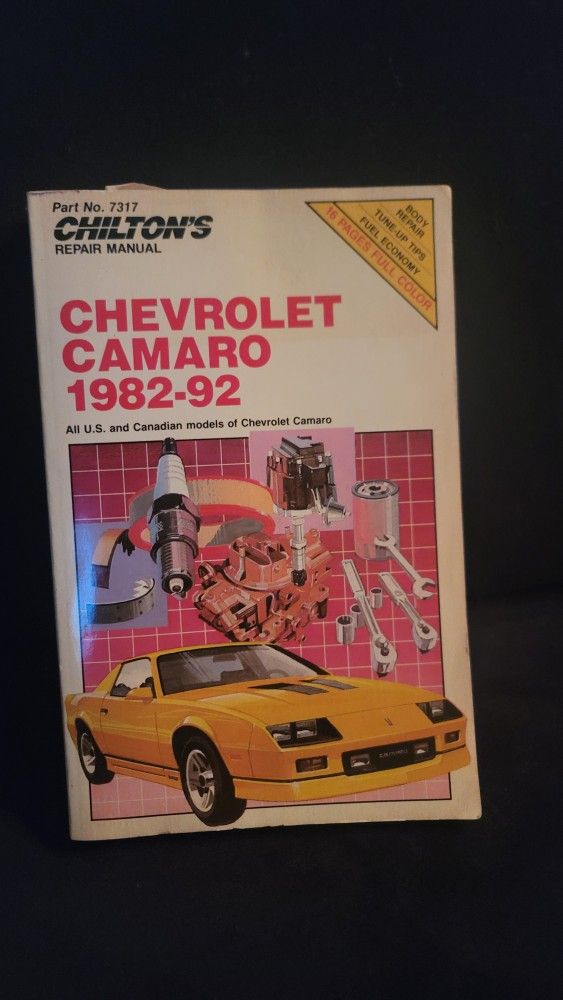 Chilton's Chevrolet Camaro 1982-92 Repair Manual - Part # 7317