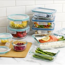 BRAND NEW - Glass Food Storage Container Set with Locking Lids
