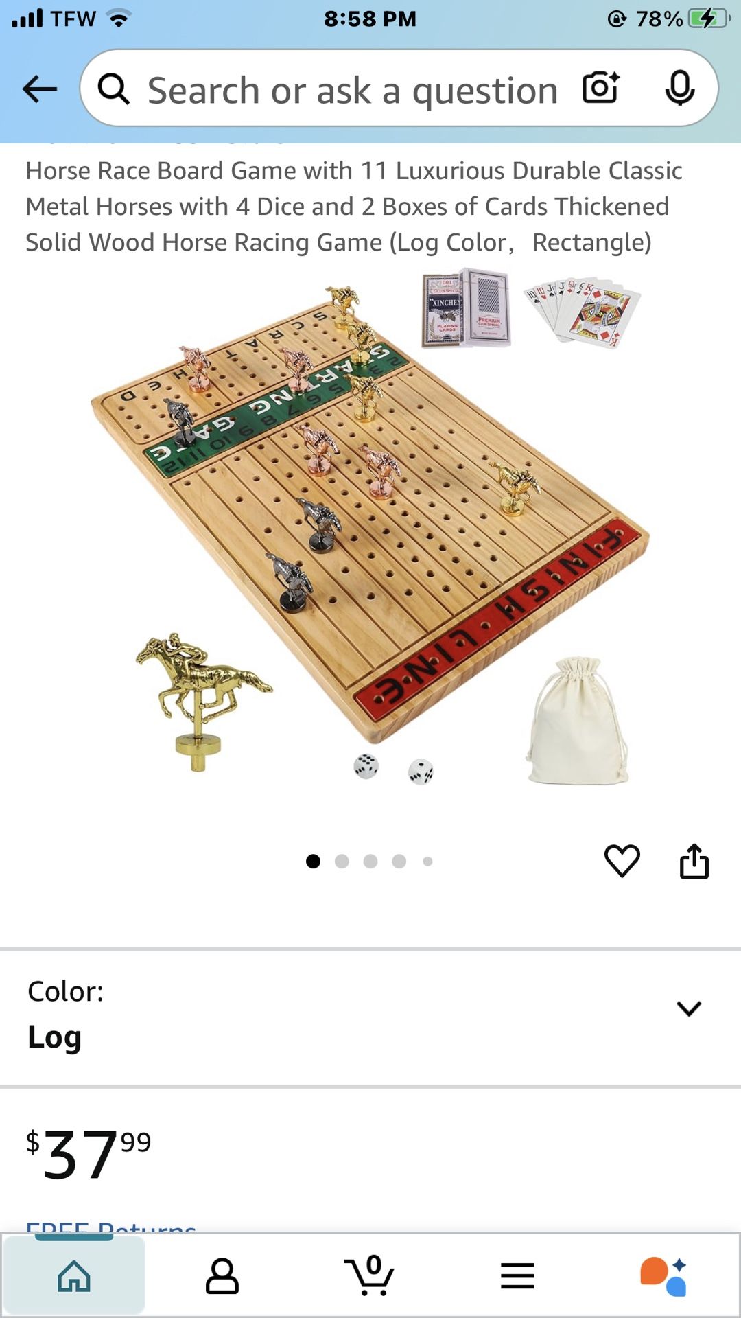 **Reduced.!!**Horse Racing Board Game-NEW