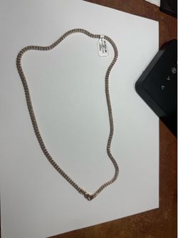 Iced out box chain 14KT gold