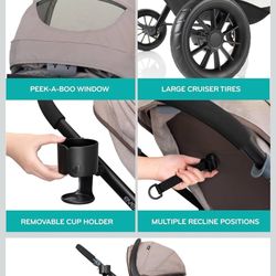 Evenflo Pivot Modular Travel System with LiteMax Infant Car Seat (Desert Tan)