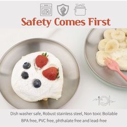 New In Box: STULM stainless steel plate in pink