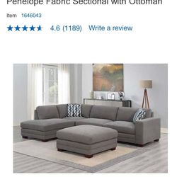 Fabric Sectional With Othman (Costco)  $1200