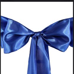 Royal Blue Satin Chair Sash