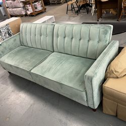Teal Futon Couch (in Store)