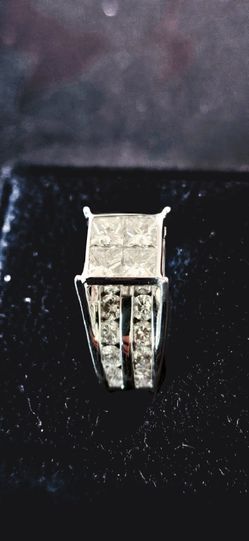 14kt White Gold 3ct Princess Cut Diamond Ring Size 6.5 w/ Certificate- Local Sale