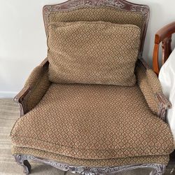 Wide Seat - Arm Chair With Ottoman . If Post Is Still Up It’s Still Available.