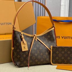 Authentic Louis Vuitton Monogram CarryAll PM M46203 With Wristlet