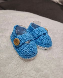 Crochet baby boy shoes