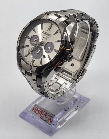 Seiko - CORE Solar Chronograph Stainless Steel Men's Quartz Watch - SSC635