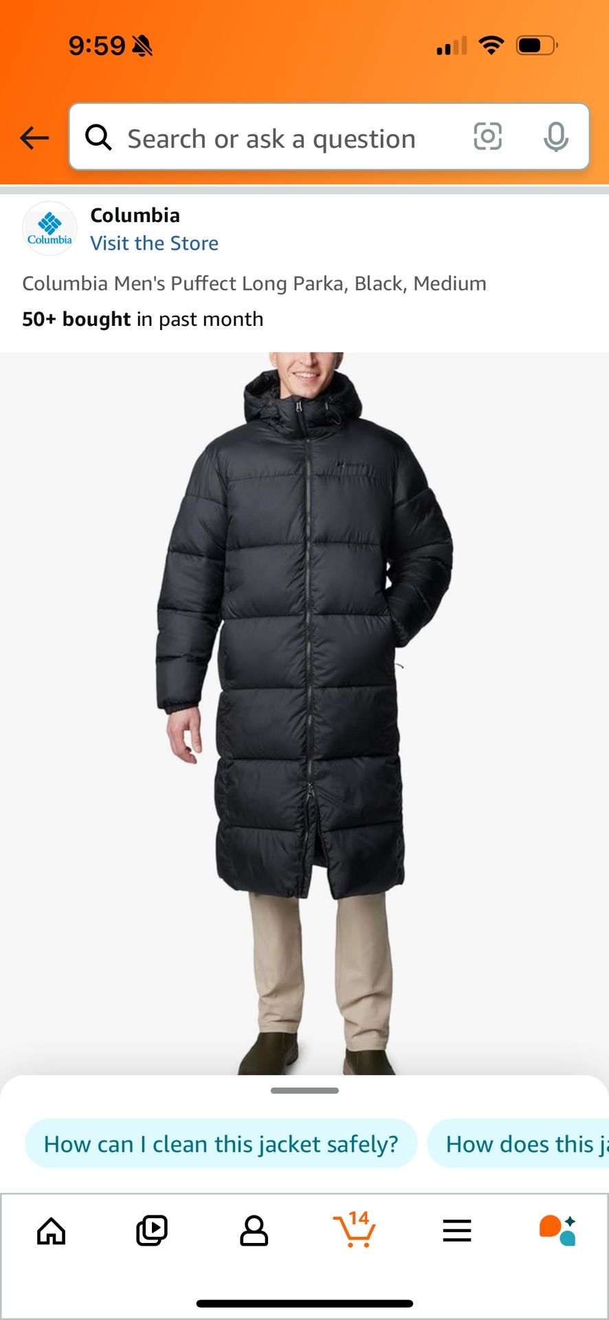 Columbia Long Puffer Jacket Men