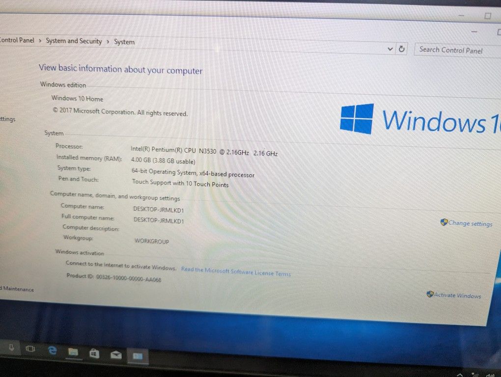 Dell Inspiron 20 3043 All In One Touch Win 10 Computer 500GB