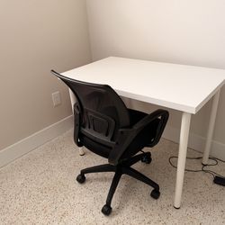 White Table IKEA (39 “ Long) like NEW