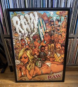 Rare Art Poster With Frame From RAW Products