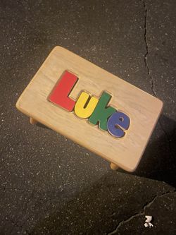Luke Puzzle Name Stool