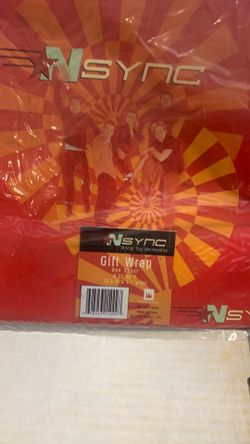 NSYNC gift wrap paper napkins and small paper plate