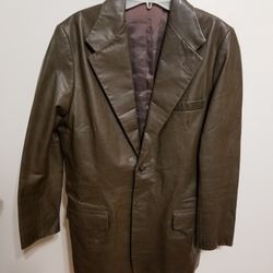 Genuine Leather Blazer Jacket