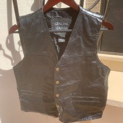 Motorcycle Vest Leather Large