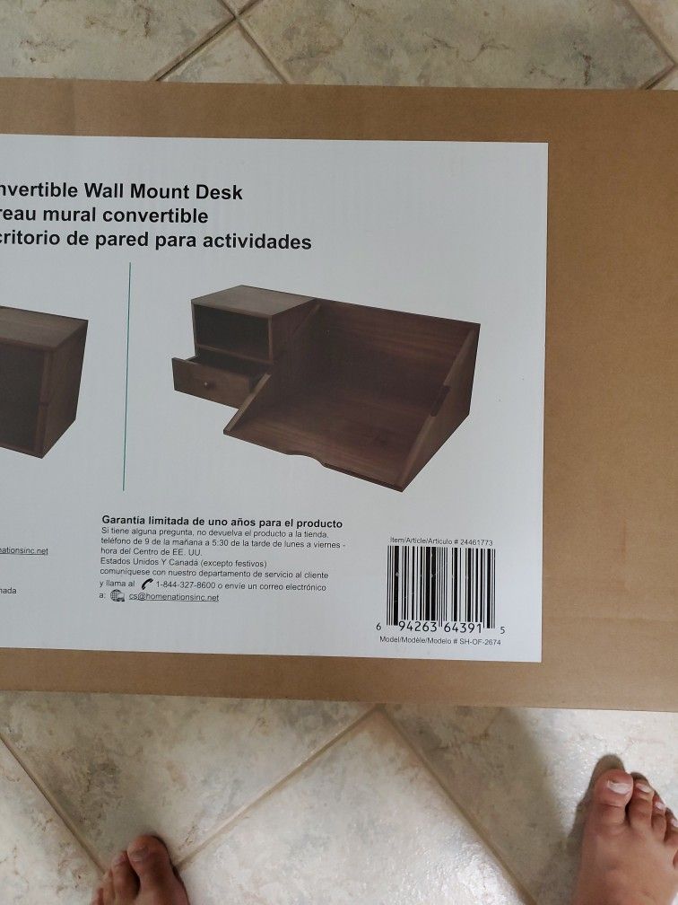 Wall Desk, New In Box