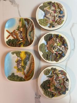 Cottage wall plates decor