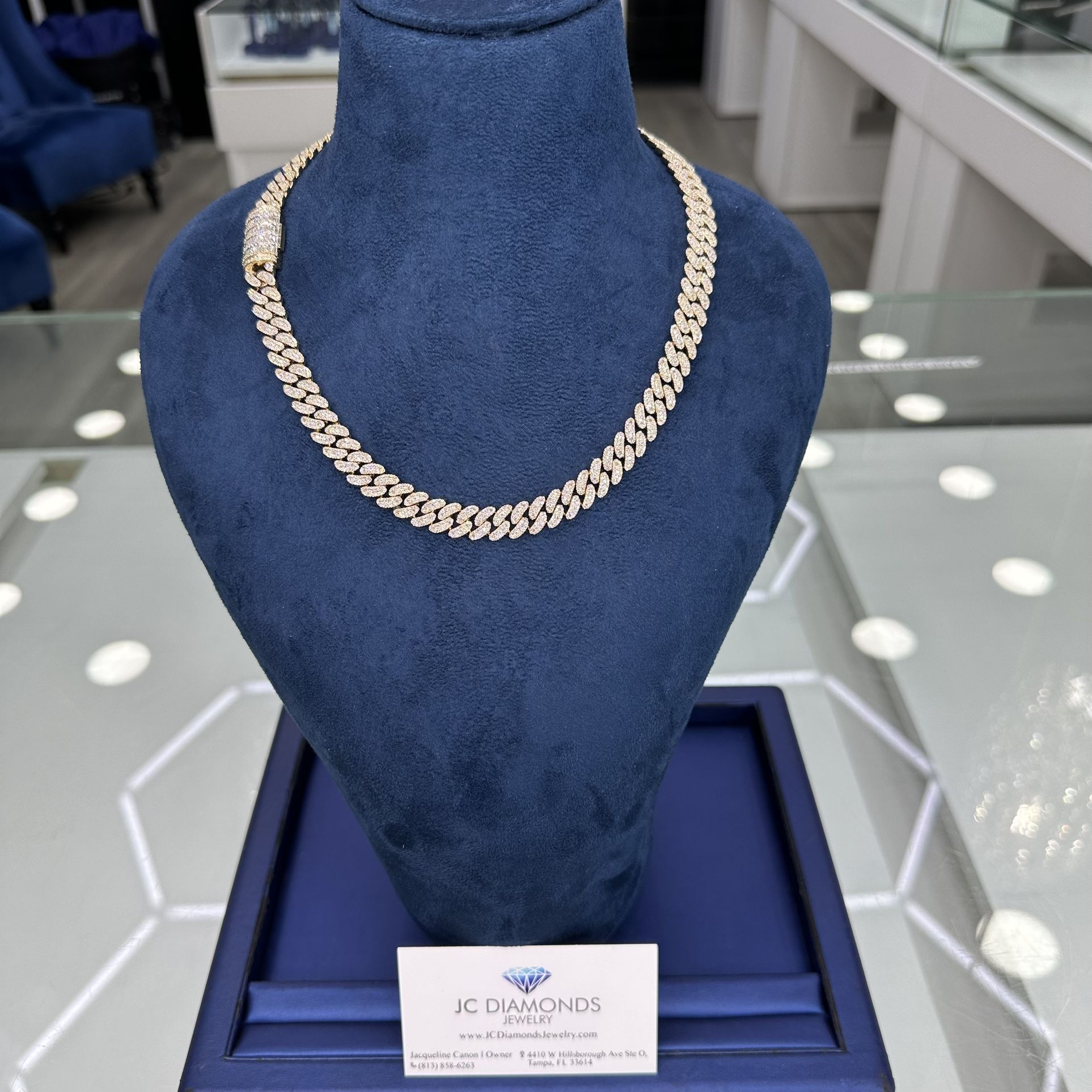 Chain Cubanlink 10k Gold Diamonds 💎 Real 10 Mm By 20 Inch