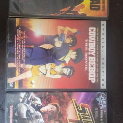 starship troopers,dawn of the dead, and cowboy bebop DVD bundle