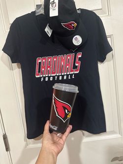 Arizona Cardinals Black Tee & Travel Tumbler Set