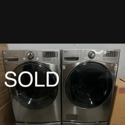 LG Steam Washer Machine /w Side Kick Washer ( Silver )