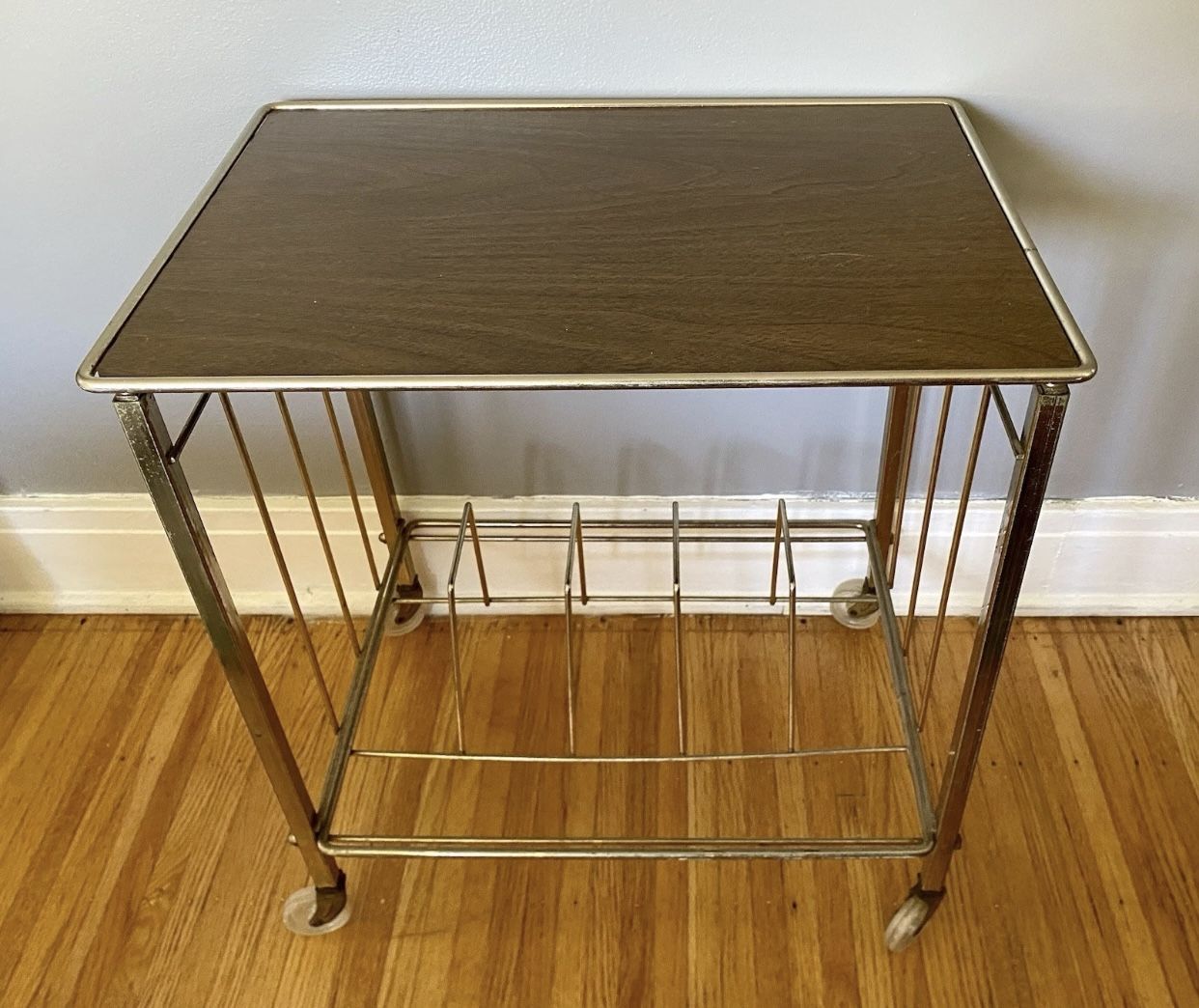 Vintage MCM Vinyl Record Cart