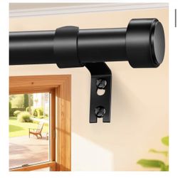 Black Curtain Rods 72-144 Inch,