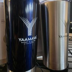 Yaamava' Casino Frost 20 oz. Double-Wall Insulated Stainless Steel Tumbler Blue & Silver