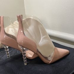 FN Pink clear Heel Shoes