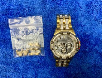 Bulova Octavia Men’s Gold Tone Stainless Steel Watch Wristwatch Timepiece Luxury Water resistant 30 Meter Dial Band 12 Hour Crystals 42mm Quartz 
