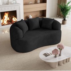 Loveseat Cloud Couch 68.5 Black *NEW*