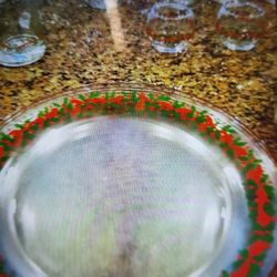 Christmas  Dishes Large  Set  Glass  From 1970