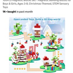 100pc Xmas Magnetic Blocks