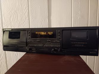 VINTAGE PIONEER CT-W770 DOUBLE CASSETTE DECK STEREO read description