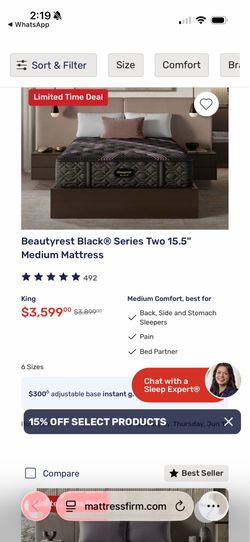 beauty rest black adjustable mattress and bed