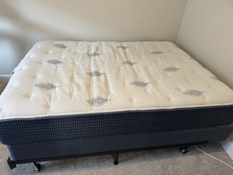 Complete Queen Bed Set - Mattress, Box Spring & Frame