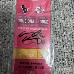 Creed Humphrey Signed Auto Acrylic Commemorative Ticket - KC  Chiefs Metabilia