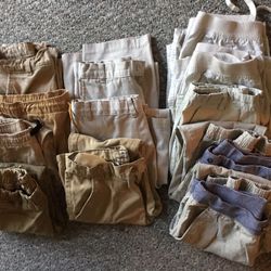 Boys Khaki pants & shorts sizes- 10/12 & 14/16