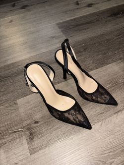 Pretty Little Thing Lace Stiletto Slingbacks