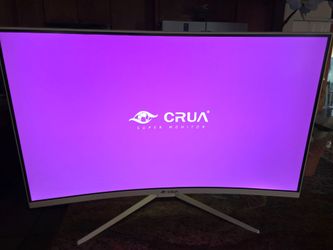 Used like new CRUA 32" 4K UHD Curved Gaming Monitor (White)