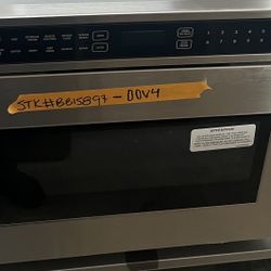New Sharp 24 in. 1.2 cu. ft. 950W Sharp Stainless Steel Microwave Drawer Oven (SMD2470ASY)