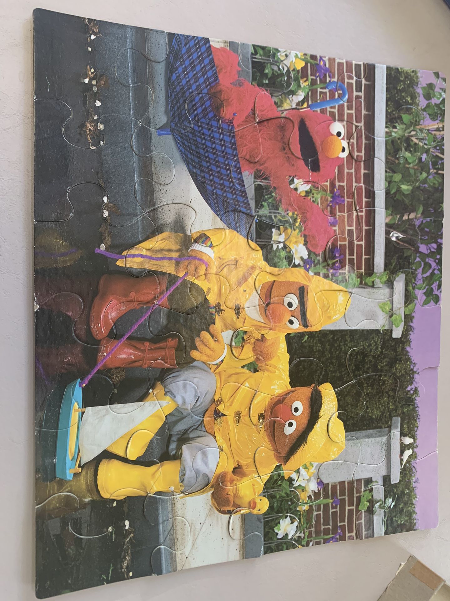 24 Piece Vintage Sesame Street Puzzle With Bert Ernie And Elmo