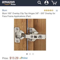 Blum hinges 107° self closing high end new