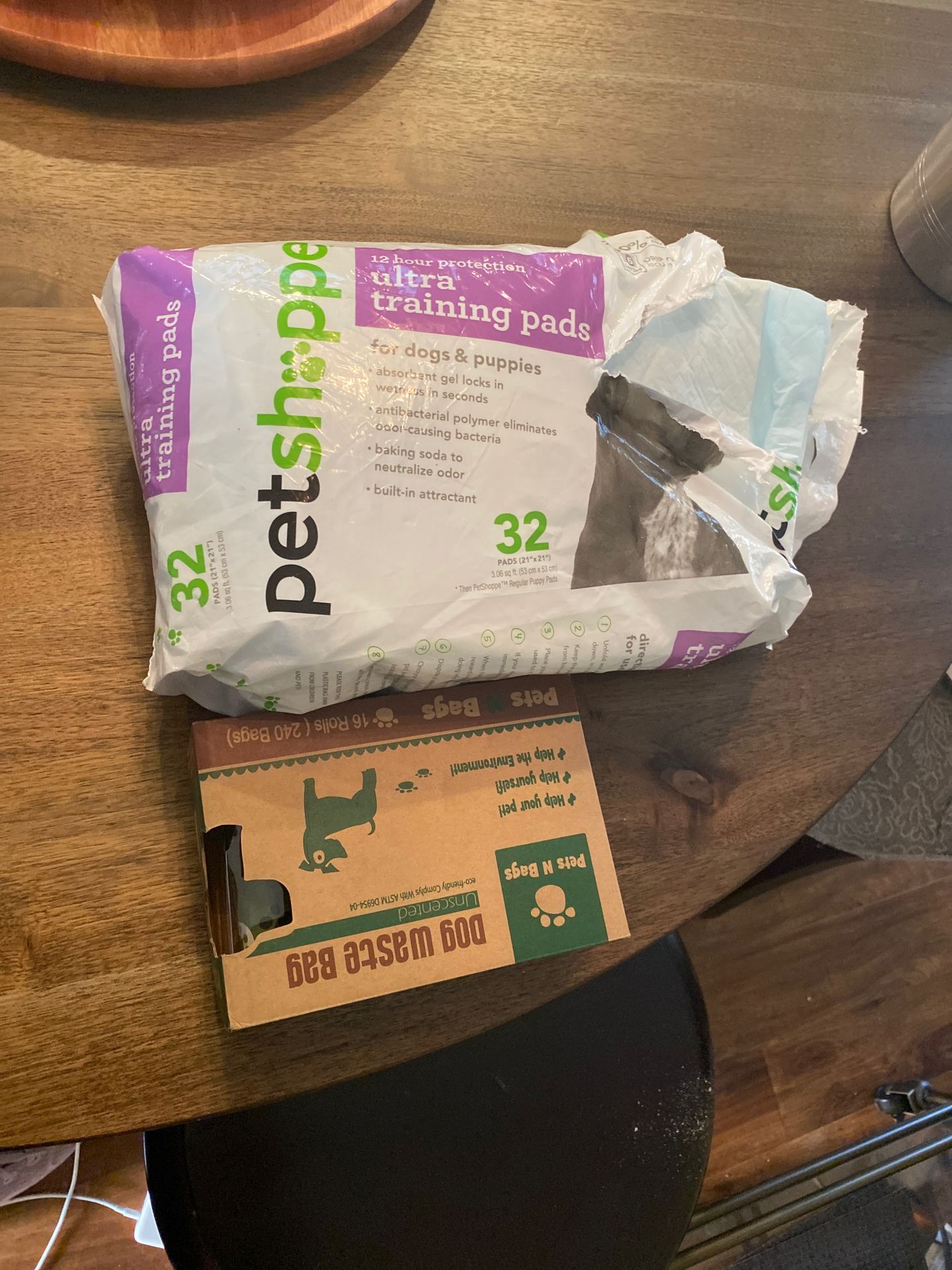 Free doggie pads and waste bags