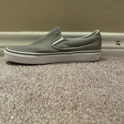 Gray Slip On Vans - 7.5 Mens/ 9 Womens
