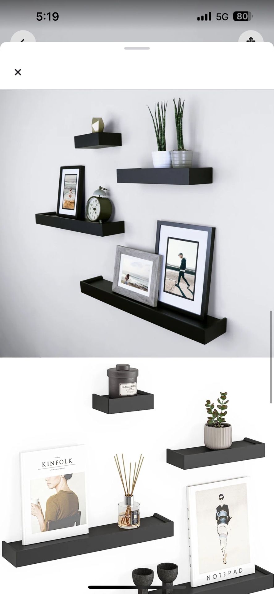 Ballucci Array 4 Piece Floating Shelves Set