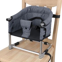 Booster Seat for Dining Table: Portable Toddler Booster Chair with Safety Buckle and Height Adjustable, Foldable Baby Feeding Chair, Kids High Chair B